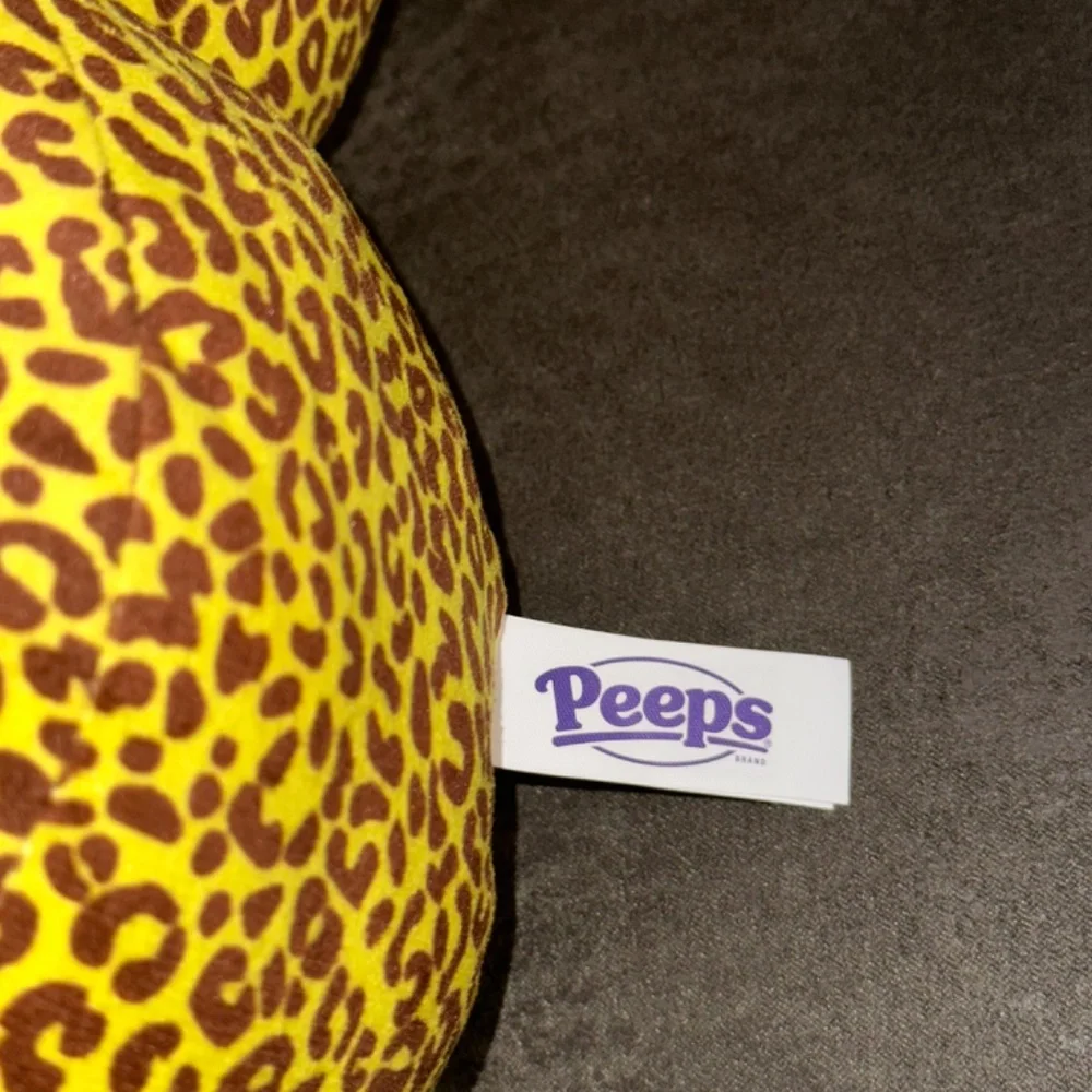 2025 Peeps EASTER BUNNY 15" LEOPARD PRINT Emo Punk Rock Rabbit Plush NEW + Tag - Picture 10 of 11